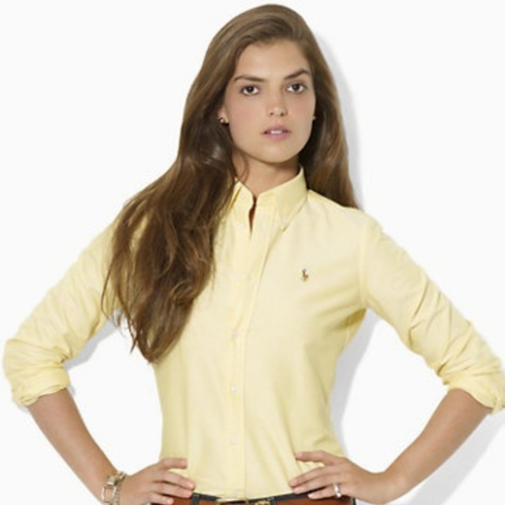 Ralph Lauren Yellow Button Down Oxford
